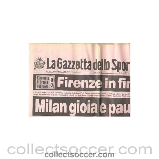 1990 - La Gazzetta Dello Sport - Italian newspaper of 18/04/1990 covering the match Milan v Juventus