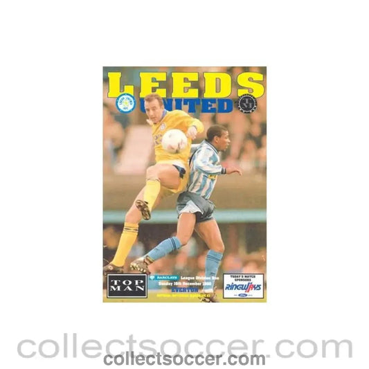1990 - Leeds United v Everton official programme 16/12/1990 Football League - Collect Soccer