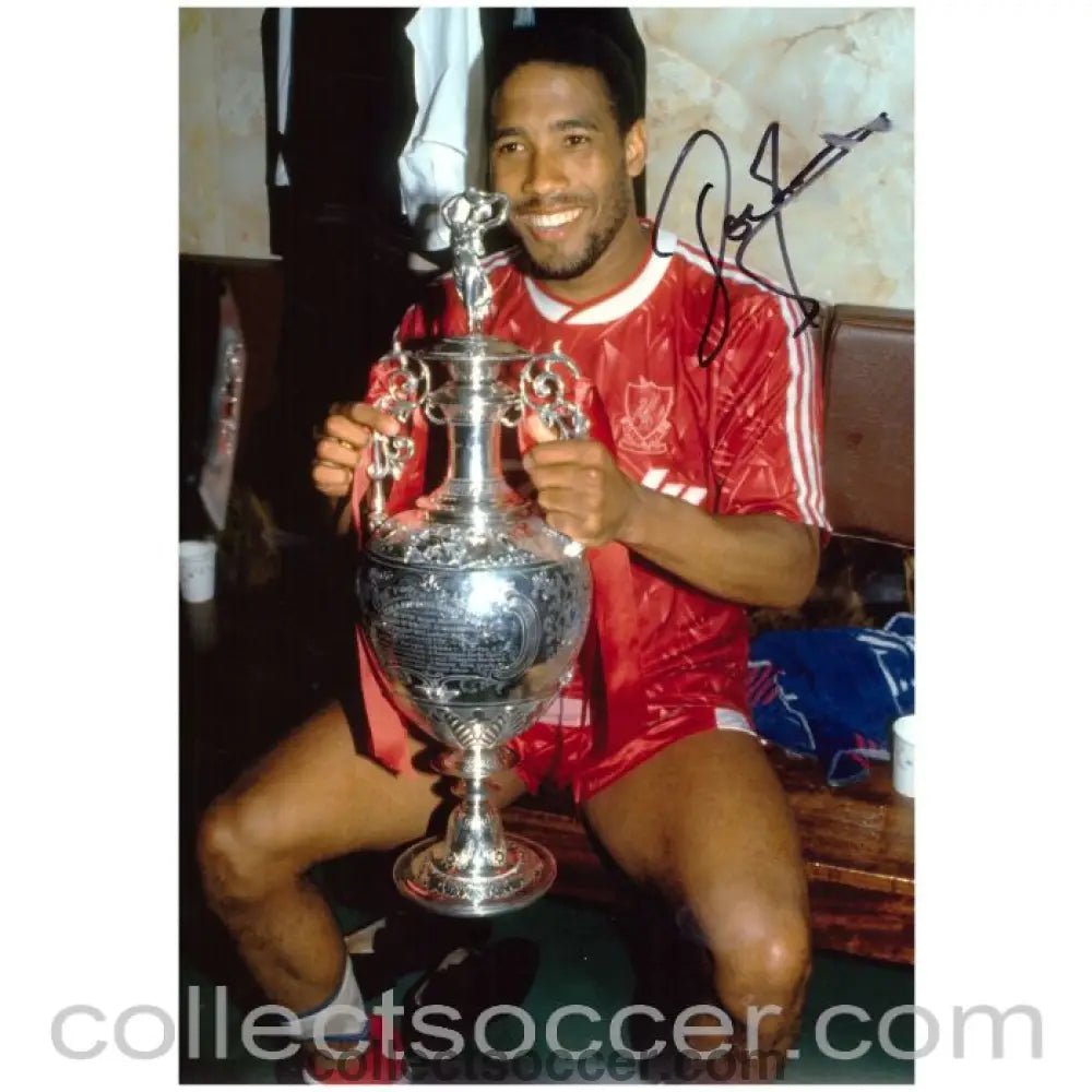 1990 - Liverpool - John Barnes Original Autographed Photo - Collect Soccer