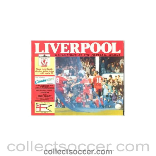 1990 - Liverpool v Derby County official programme 06/10/1990 - Collect Soccer