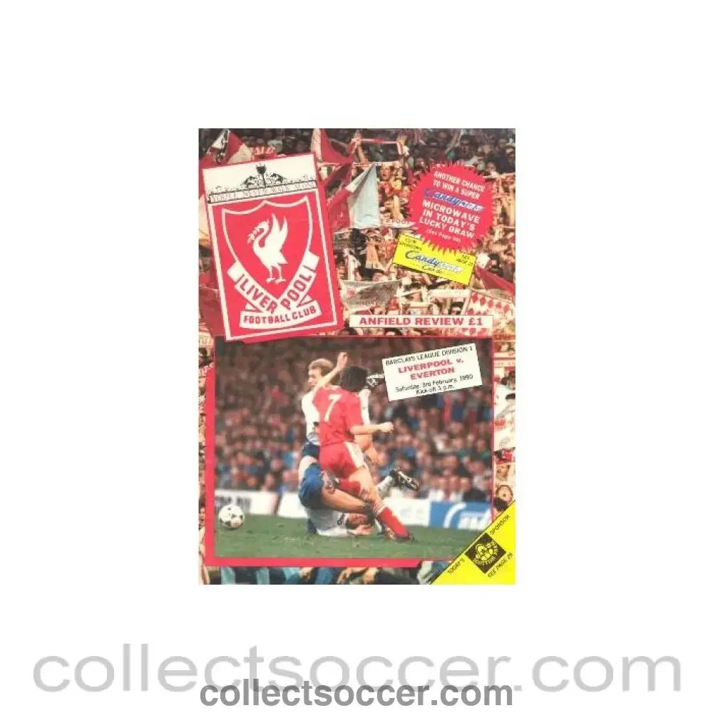 1990 - Liverpool v Everton official programme 03/02/1990 - Collect Soccer