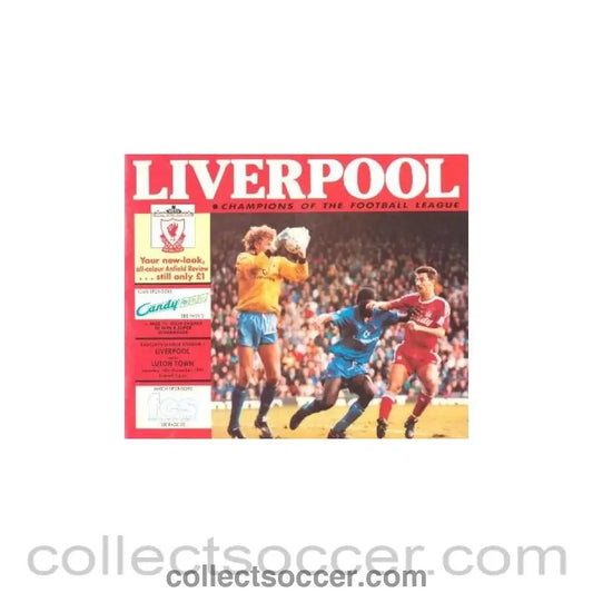 1990 - Liverpool v Luton Town official programme 10/11/1990 - Collect Soccer