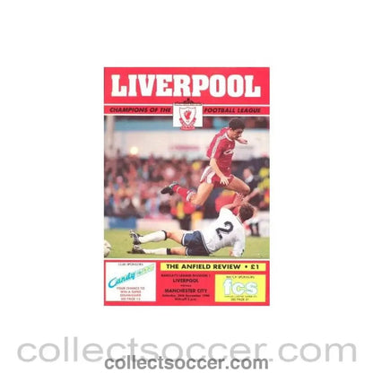 1990 - Liverpool v Manchester City official programme 24/11/1990 - Collect Soccer