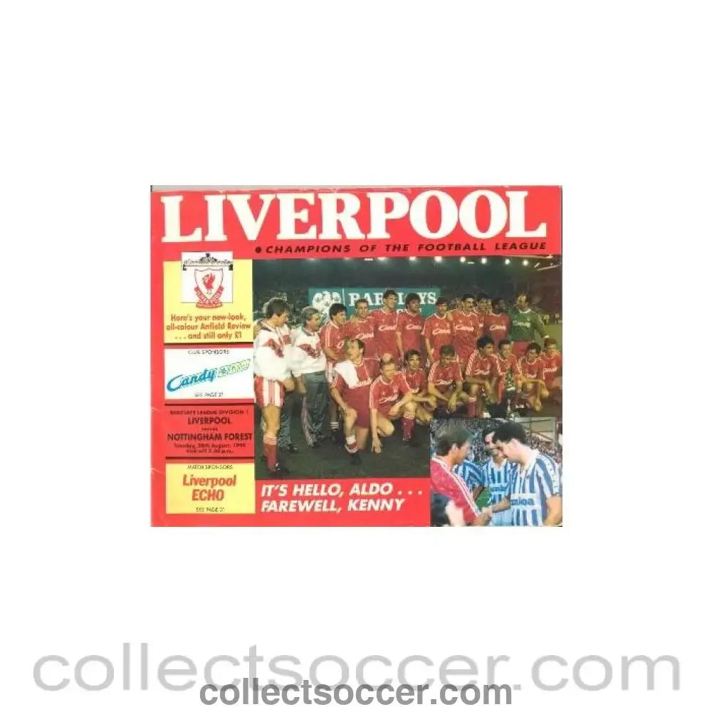 1990 - Liverpool v Nottingham Forest official programme 28/08/1990 - Collect Soccer