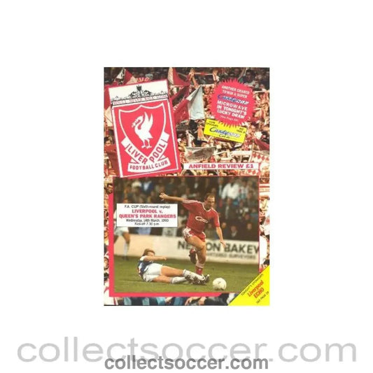 1990 - Liverpool v Queen's Park Rangers official programme 14/03/1990 - Collect Soccer