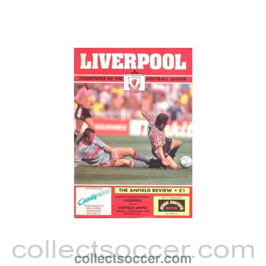 1990 - Liverpool v Sheffield United official programme 15/12/1990 - Collect Soccer