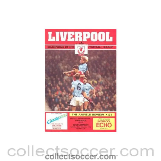 1990 - Liverpool v Southampton official programme 22/12/1990 - Collect Soccer
