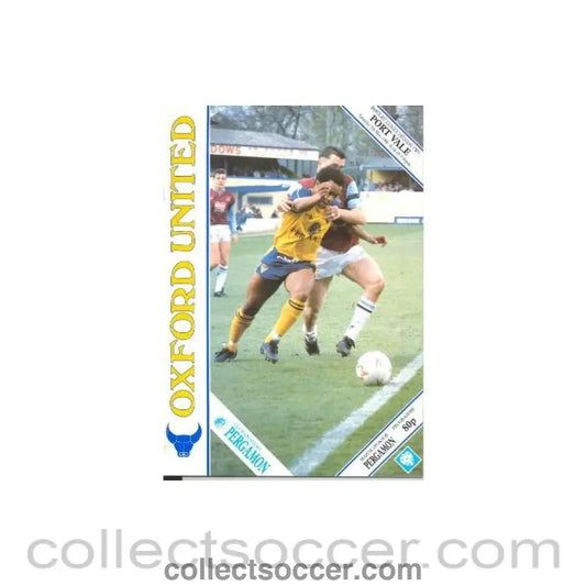 1990 - Oxford United v Port Vale official programme 05/05/1990 League - Collect Soccer