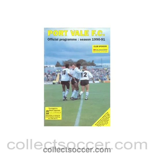 1990 - Port Vale v Oxford United official programme 24/09/1990 Rumbelows League Cup - Collect Soccer