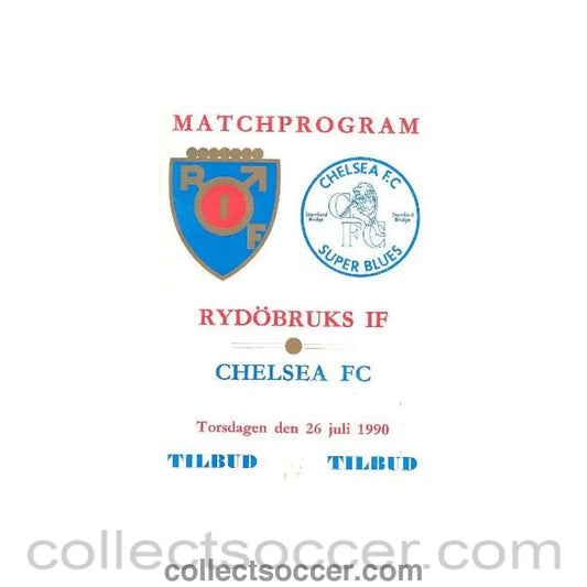 1990 - Rydobruks v Chelsea official programme 26/07/1990