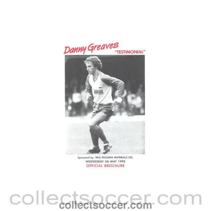 1990 - Southend United v Chelsea official programme 05/05/1990 Danny Greaves testimonial match