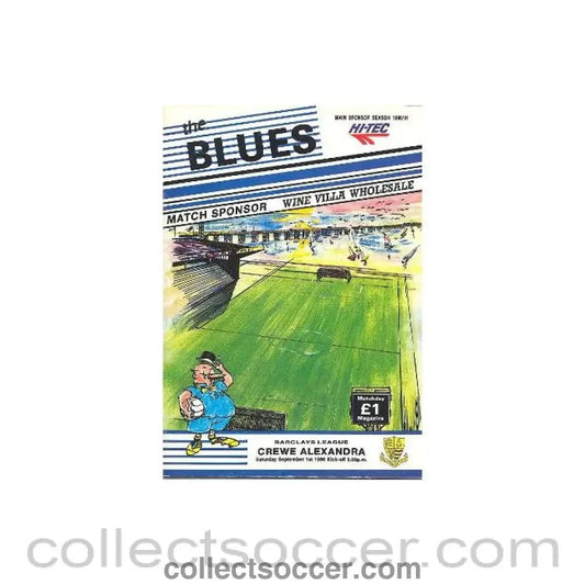 1990 - Southend United v Crewe Alexandra official programme 01/09/1990 Barclays League - Collect Soccer