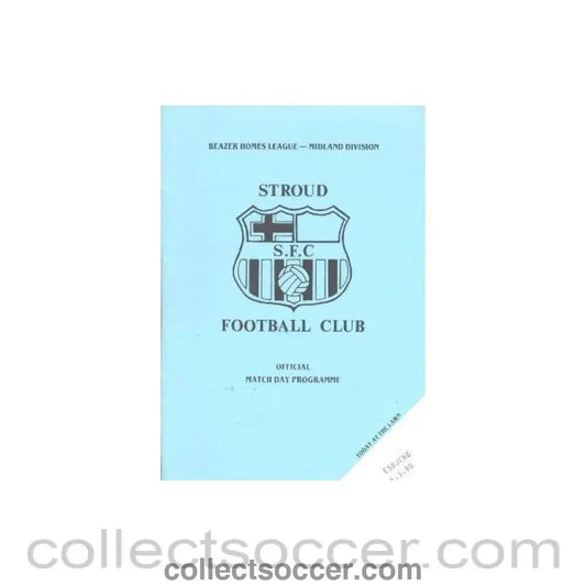 1990 - Stroud v Esbjerg Denmark official programme 05/03/1990 Friendly - Collect Soccer