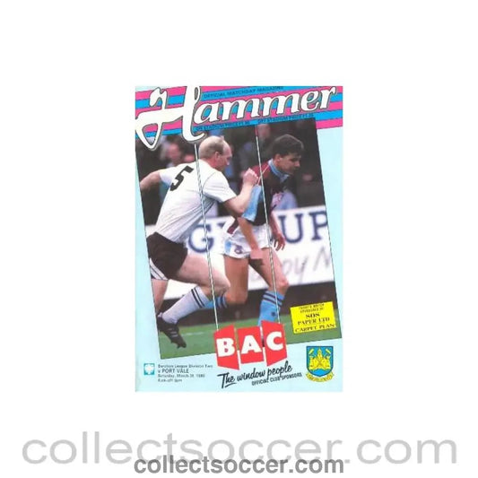 1990 - West Ham United v Port Vale official programme 31/03/1990 - Collect Soccer