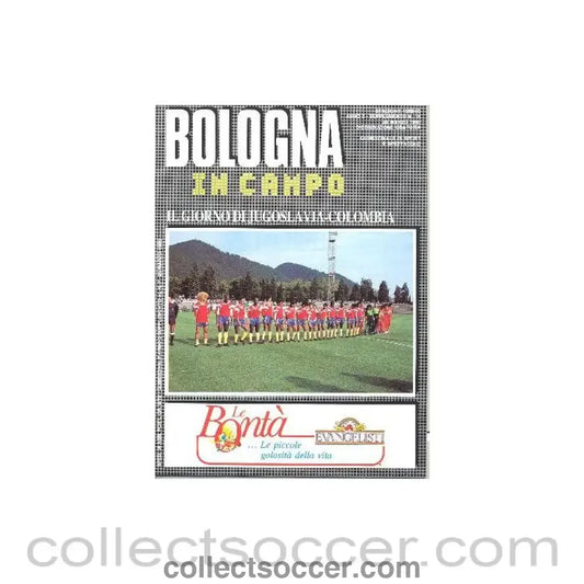 1990 World Cup Bologna Programme and covers Yugoslavia v Colombia