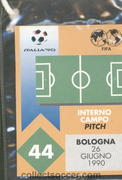 1990 World Cup rare England Goalkeeping coach pass England v Belgium 26/6/1990