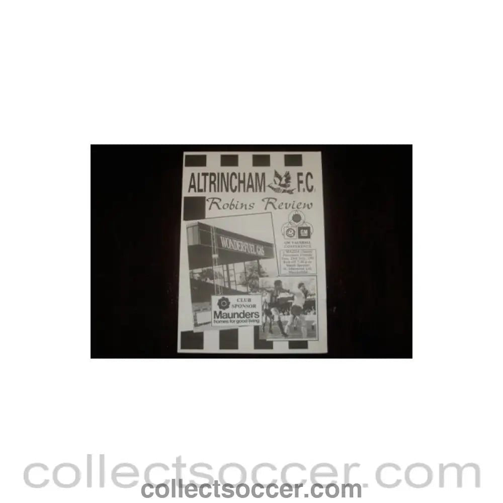 1991 - Altrincham v Mazda, Japan official programme 23/07/1991 Pre-Season Friendly, Semi-Professional International - Collect Soccer