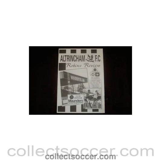 1991 - Altrincham v Mazda, Japan official programme 23/07/1991 Pre-Season Friendly, Semi-Professional International - Collect Soccer