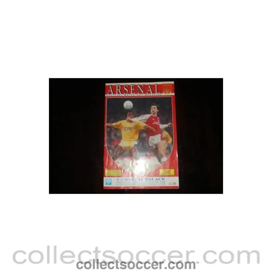 1991 - Arsenal v Crystal Palace official programme 23/02/1991