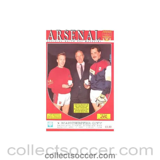 1991 - Arsenal v Manchester City official programme 17/04/1991 Football League