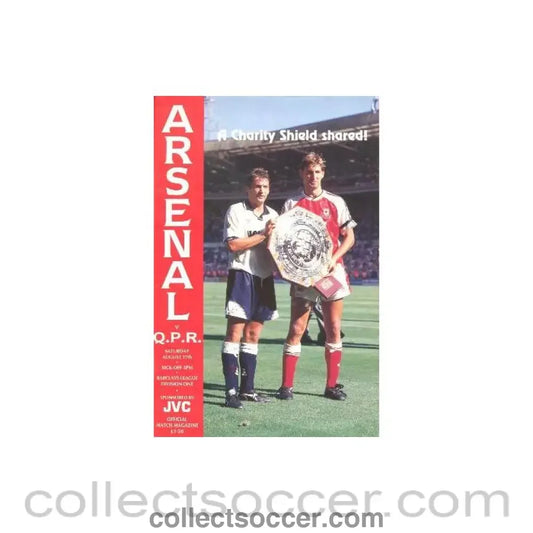 1991 - Arsenal v Queen’s Park Rangers official programme 17/08/1991 Football League