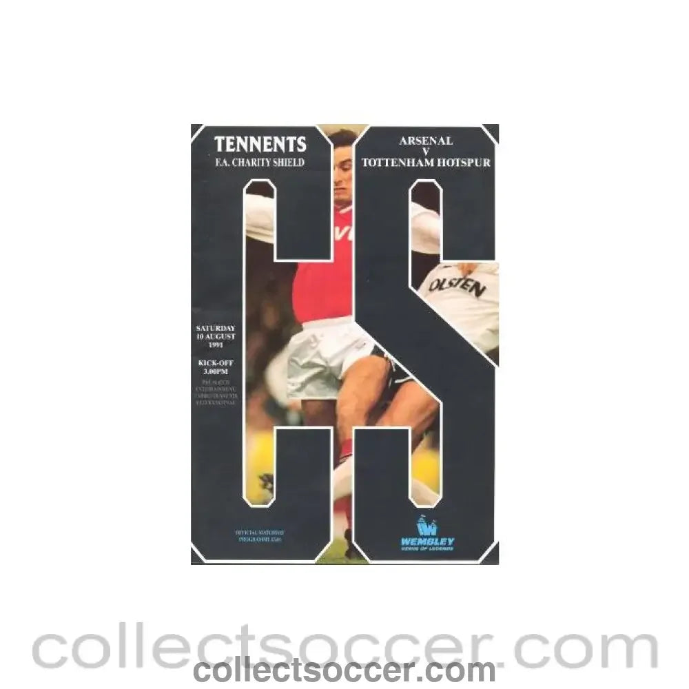 1991 - Arsenal v Tottenham Hotspur official programme 10/08/1991