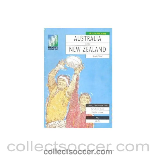 1991 - Australia v New Zealand rugby official programme semi - final 27/10/1991 - Collect Soccer