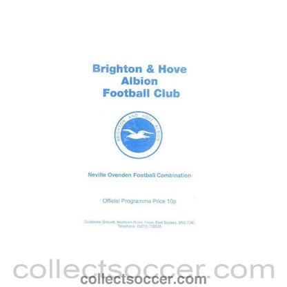1991 - Brighton & Hove Albion vChelsea official programme 16/10/1991 - Collect Soccer