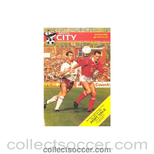 1991 - Bristol City v Port Vale official programme 04/05/1991 Football League - Collect Soccer