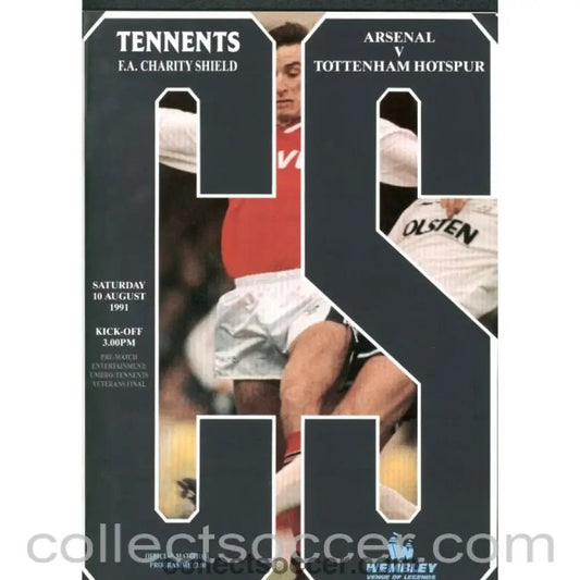 1991 Charity Shield Programme Arsenal v Tottenham Hotspur - Collect Soccer