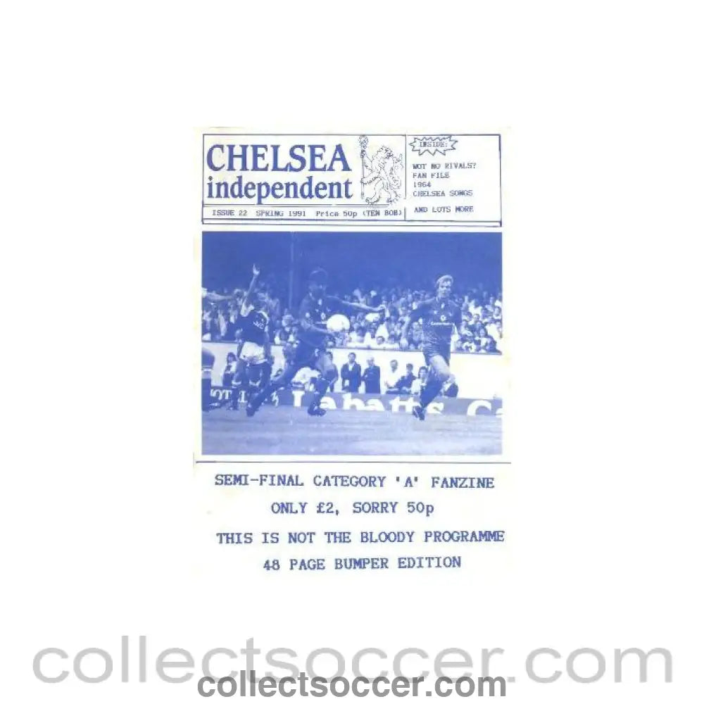 1991 - Chelsea Independent Fanzine No:22 of Spring 1991