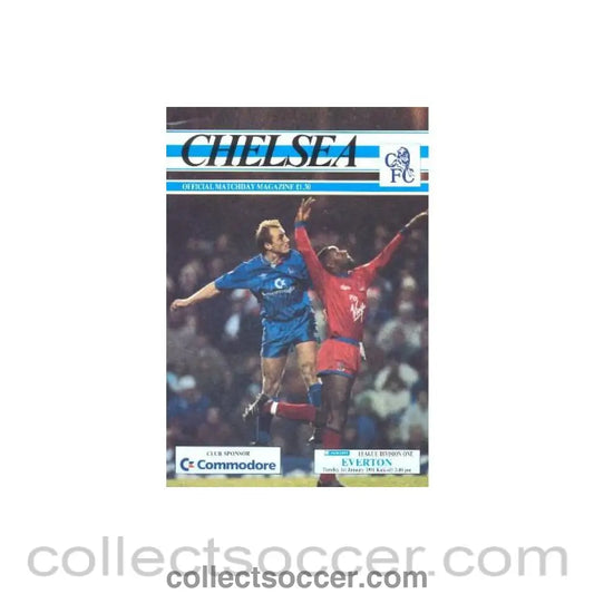 1991 - Chelsea v Everton official programme 01/01/1991