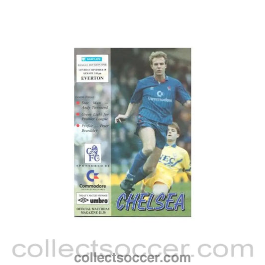 1991 - Chelsea v Everton official programme 28/09/1991