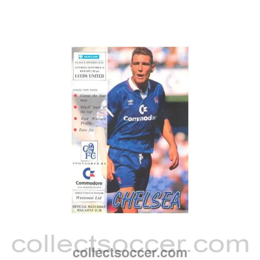 1991 - Chelsea v Leeds United official programme 14/09/1991