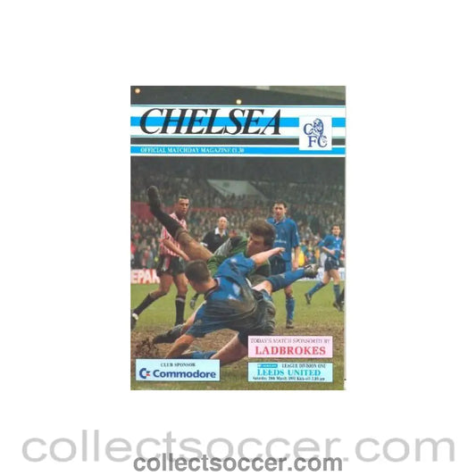 1991 - Chelsea v Leeds United official programme 30/03/1991