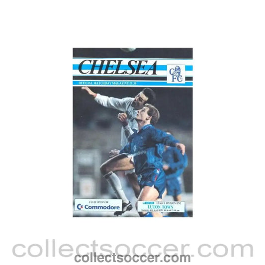 1991 - Chelsea v Luton Town official programme 06/04/1991