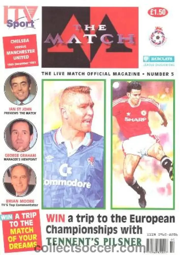 1991 - Chelsea v Manchester United ITV Sport TV Programme 15/12/1991 - Collect Soccer