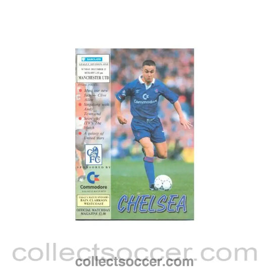 1991 - Chelsea v Manchester United official programme 15/12/1991
