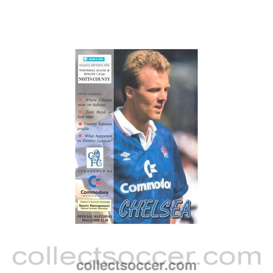 1991 - Chelsea v Notts County official programme 28/08/1991