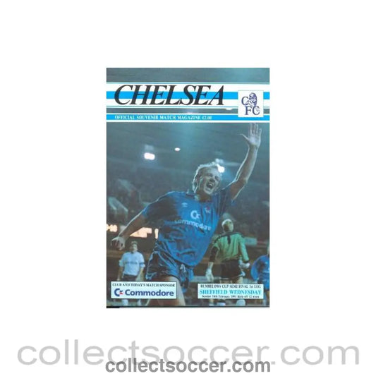 1991 - Chelsea v Sheffield Wednesday official programme 24/02/1991