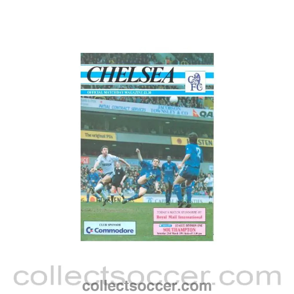 1991 - Chelsea v Southampton official programme 23/03/1991
