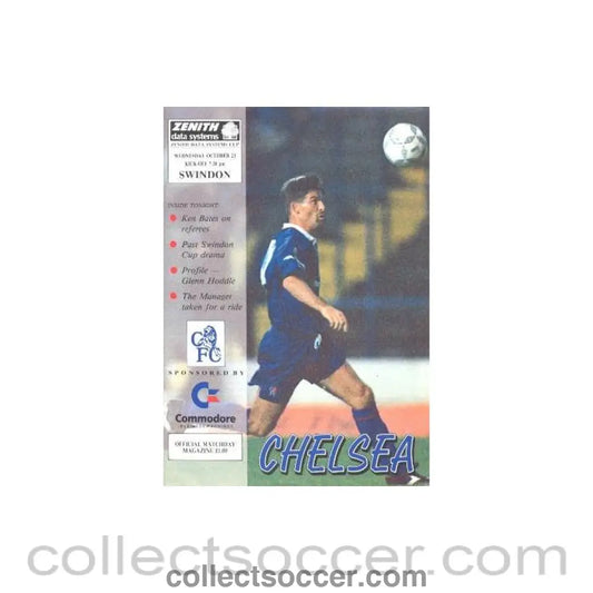 1991 - Chelsea v Swindon Town official programme 23/10/1991