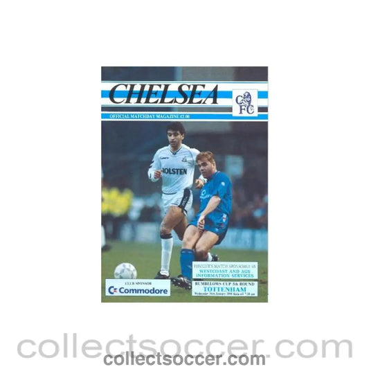 1991 - Chelsea v Tottenham Hotspur official programme 16/01/1991