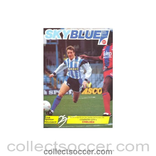 1991 - Coventry City vChelsea official programme 02/11/1991