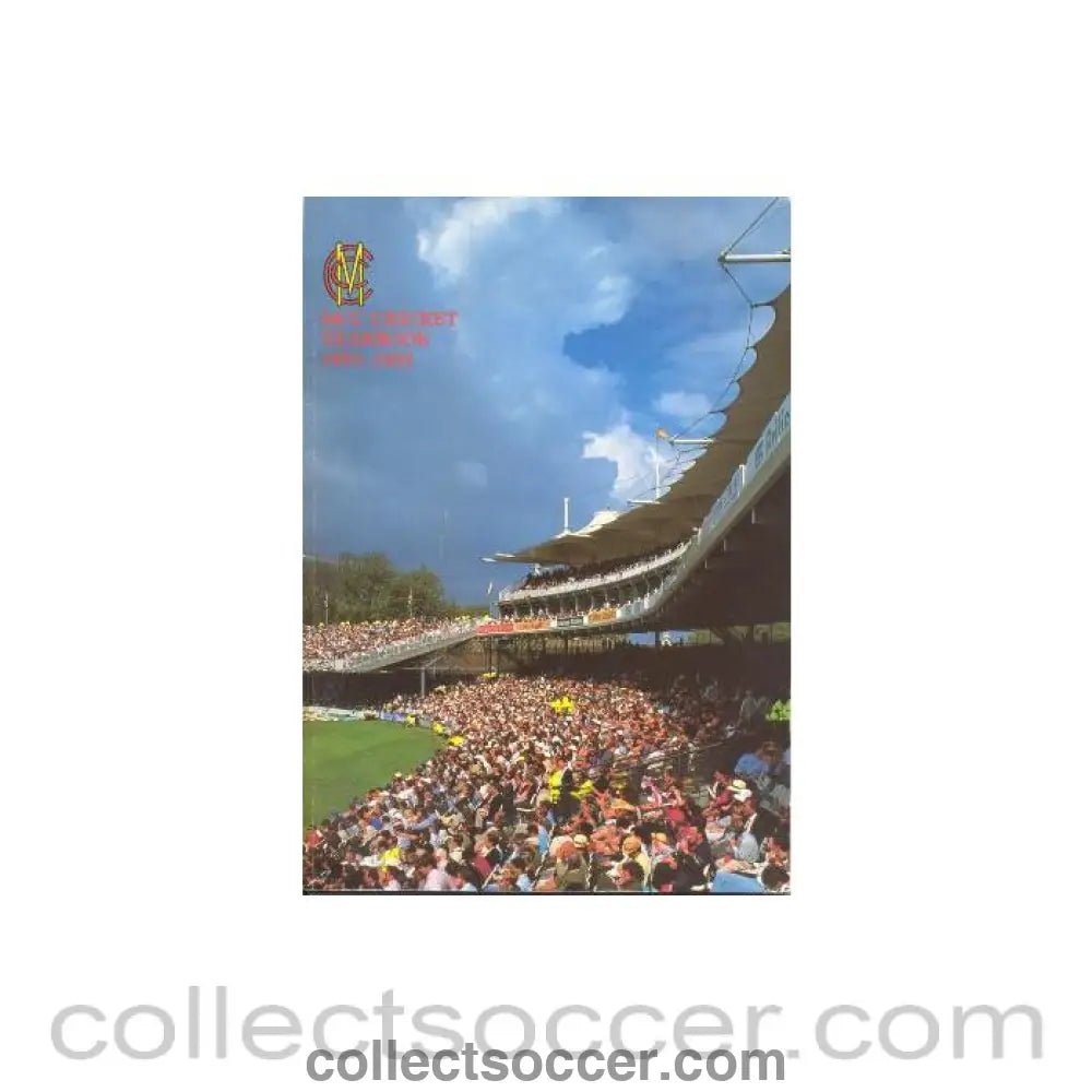 1991 - Cricket - MCC Cricket Yearbook 1991-1992 - Collect Soccer