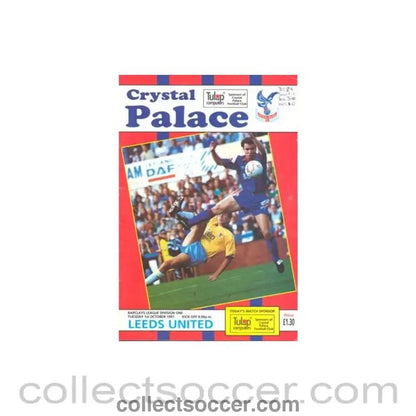 1991 - Crystal Palace v Leeds United official programme 01/10/1991 Football League - Collect Soccer