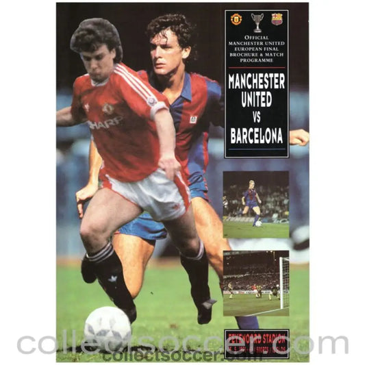 1991 Cup Winners Cup Final Programme Man Utd Edition Manchester United v Barcelona - Collect Soccer