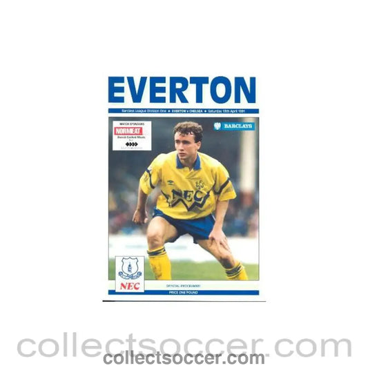 1991 - Everton v Chelsea official programme 13/04/1991