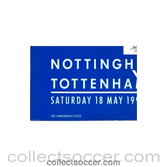 1991 FA Cup Final Nottingham Forest v Tottenham Hotspur large commemorative poster of 18/05/1991