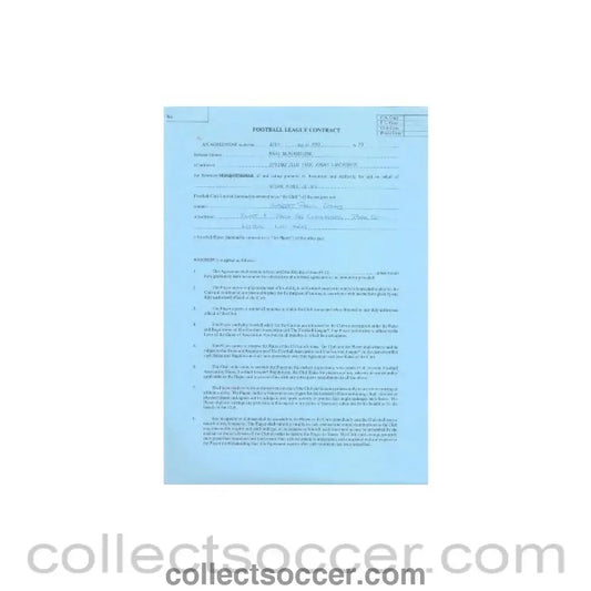 1991 - Football League Player Contract between Robert Paul Gray and Wigan Athletic of 27/05/1991